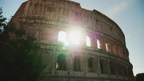 Italy Rome The Majestic Colosseum One of the Most Famous Landmarks of Rome