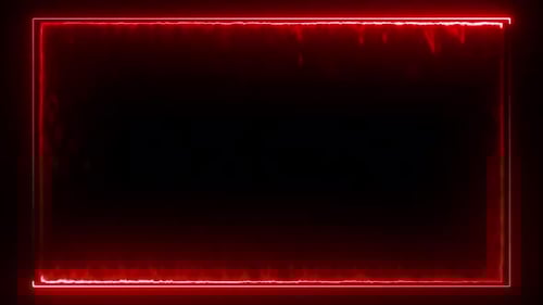 Red Neon Rectangle Border Loop