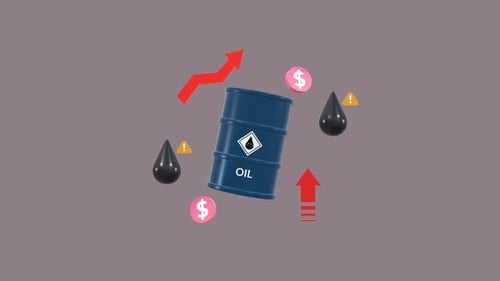 Rising Oil Prices And Global Energy Crisis Concept Animation.