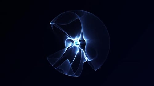 Dynamic Abstract Blue Energy Light Flow Loop