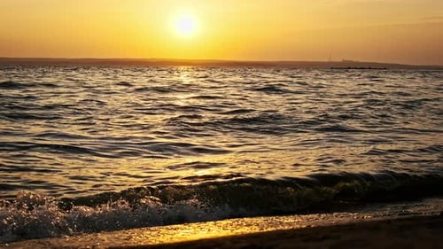 Water Surface at Sunset in Slow Motion