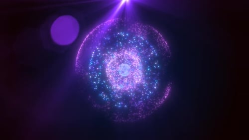 Abstract Futuristic Particle Sphere with Ethereal Glow