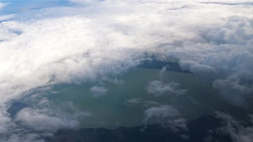 Balaton, Hungary: the largest lake in Central Europe, aerial view