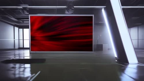 Immersive Virtual News Studio: Dynamic Set for Captivating Multimedia Journalism