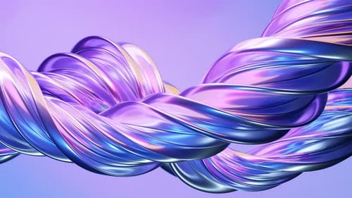 Animación abstracta de bucle ondulado. Fondo renderizado en 3D, formas fluidas, fluidas y retorcidas