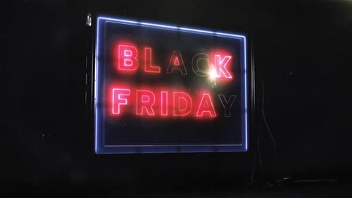 Vibrant Black Friday Neon Sign Sale Reveal