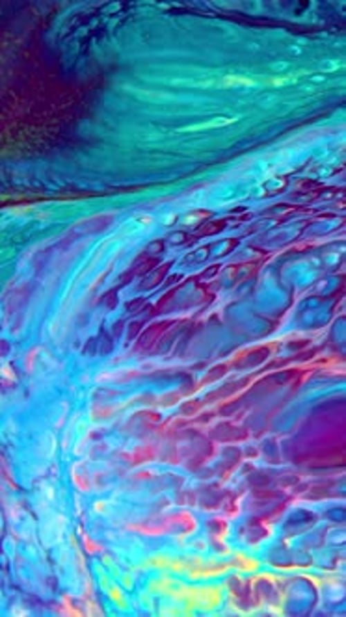 Vibrant Abstract Fluid Art with Flowing Colors