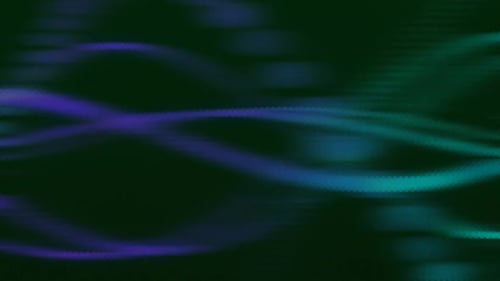 Blurry Blue Strings Rolling Green Screen