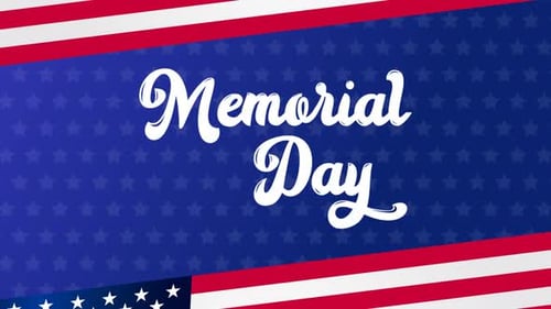 Memorial Day Text Animation