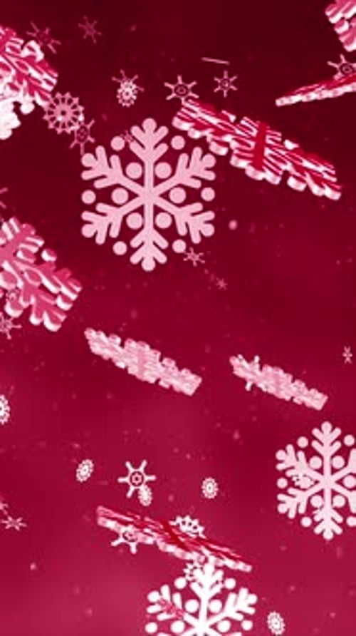 Vertical Christmas Snowflakes Background V2