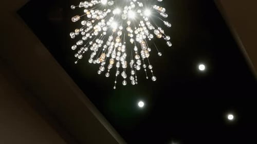 Modern Chandelier with Sphere Shaped Bulbs