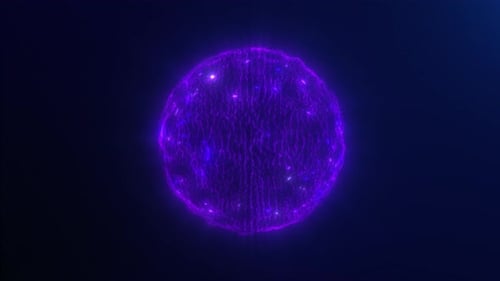 Abstract Glowing Energy Orb Pulsating Seamless Loop