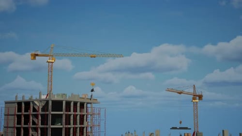 Obras de construcción de nuevos rascacielos