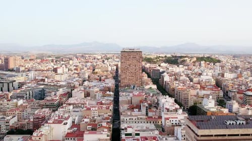 Alicante Aerial Shot of City in Spain