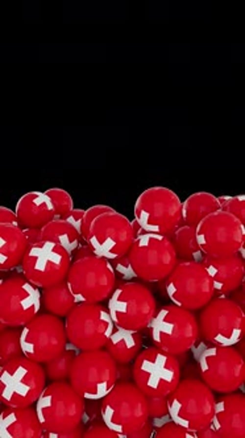 Transition "SWITZERLAND" Flag Vertical Video - Instagram - Youtube - For Mobile Videos