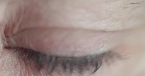 Close Up Macro Shallow Depth of Field Shot of Human Male Eye