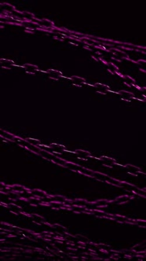 Animated Glowing Purple Chains Motion Graphic Background
