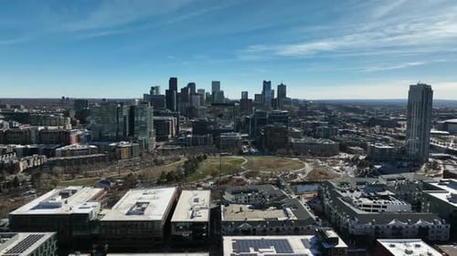 DRONE DE DENVER CITY EN PLEIN HIVER