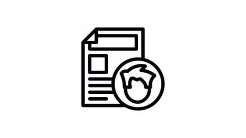 employee line icon animation