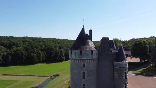 Drone Over Castle Monpoupon, France