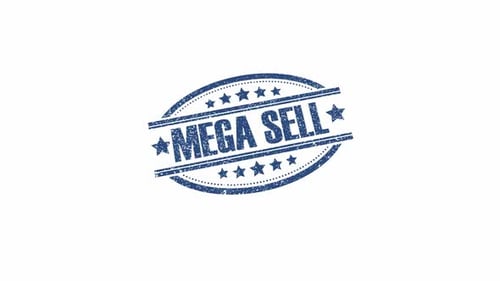 Animated Mega Sell Rubber Stamp Grunge Reveal