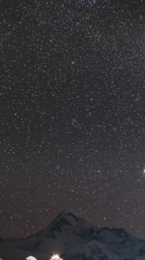 Vertical Footage Winter Night Time