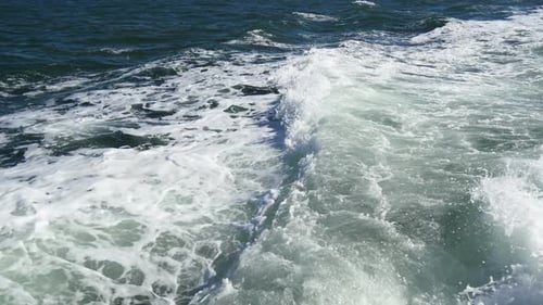 Wave From the Boat Aqua