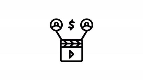 Animated Corporate Video Production and Monetization Icon