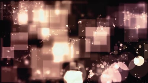 Colorful Square And Circle Particles Motion Loop