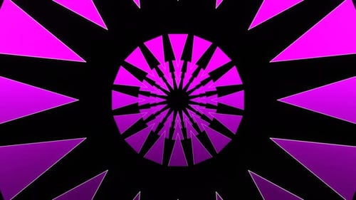 Zyanfarbener und rosafarbener Hintergrund mit abstrakter Bewegung von Dreiecken, VJ Loop in 4K