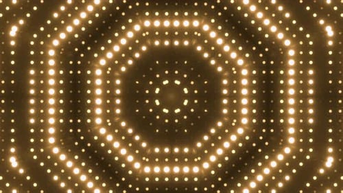 Concentric Golden Lights Stage Background Loop