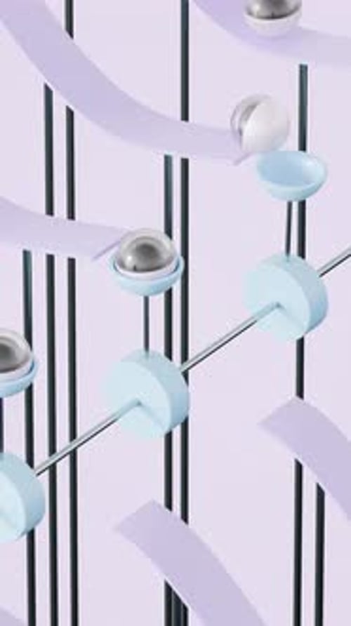 Marbles Path 3D Loop Animation