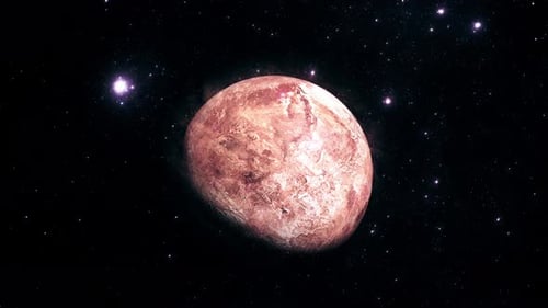 Slow Rotating Planet in Space Background Loop