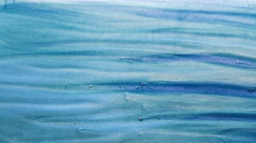 Paint Flow Glitter Fluid Motion Water Stream Blue