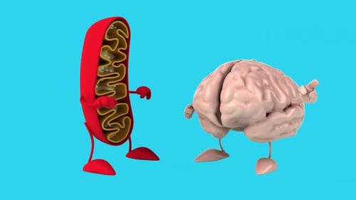 Fun 3D cartoon mitochondria (with alpha channel)