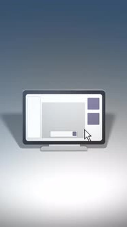 Vertical gradient backdrop with a centered monitor search bar, great for app development mockups