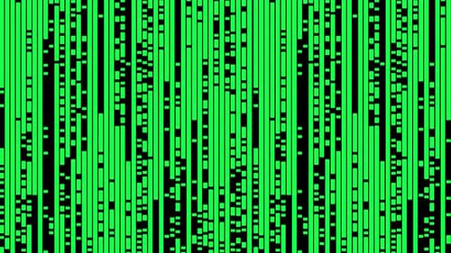 Grüner technologischer Datensimulationshintergrund 4 K 60 Fps