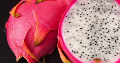 Dragon Fruit Close Up with Zoom