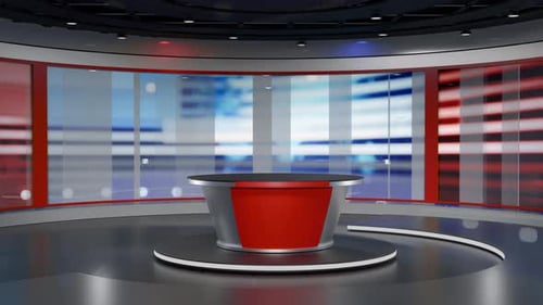 3D Virtual News Studio Ab002 Hintergrundschleife