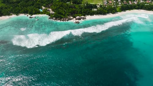 Clear Turquoise Waters Along a Scenic Coastline Seychelles Mahe