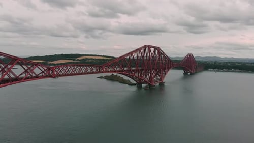 Firth of Forth - Forth Railway Bridge - Road Bridges - North Queensferry - 360 panorana from above