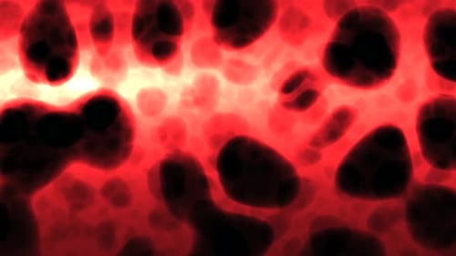 Abstract Red Organic Cellular Network Motion Background