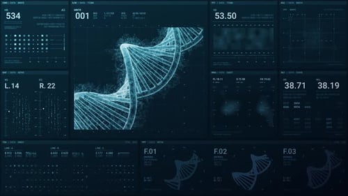 Electron Microscope Imaging of DNA Protein Within a Hospital Screen That Uses