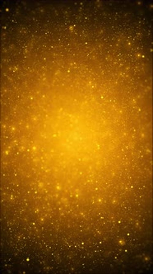 Golden Glitter Dust Particles Shimmering Background