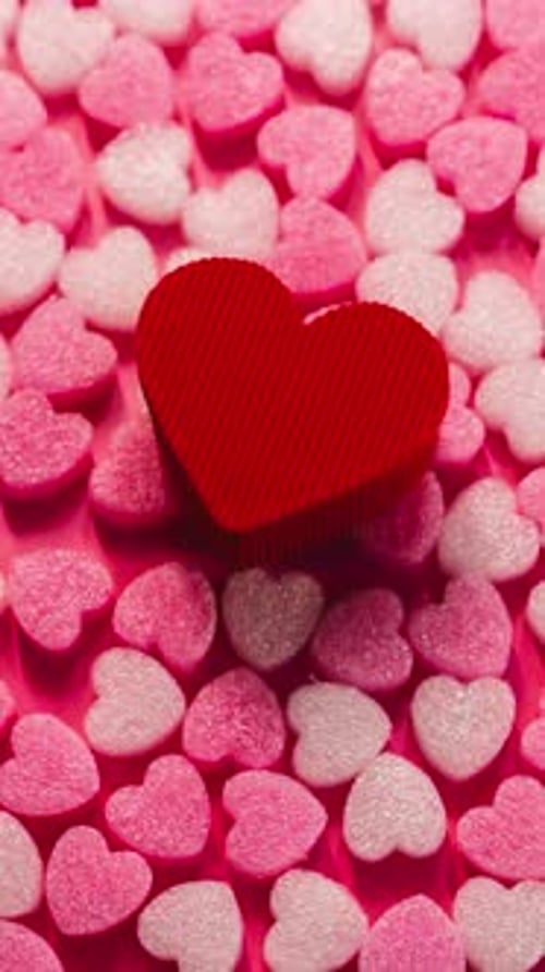 Valentines Day Love Background Stop Motion Animation Vertical