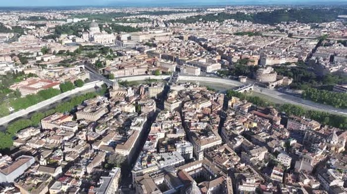 Rome Skyline At Rome In Lazio Italy., City Stock Footage ft. rome ...