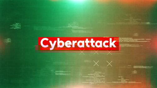 La palabra ciberataque sobre hackeo y ciberseguridad en la pantalla digital