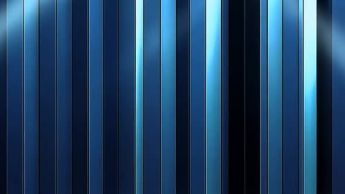 Vertikale, dunkelblaue, reflektierende, metallische Streifen. Abstraktes, modernes Gestaltungselement