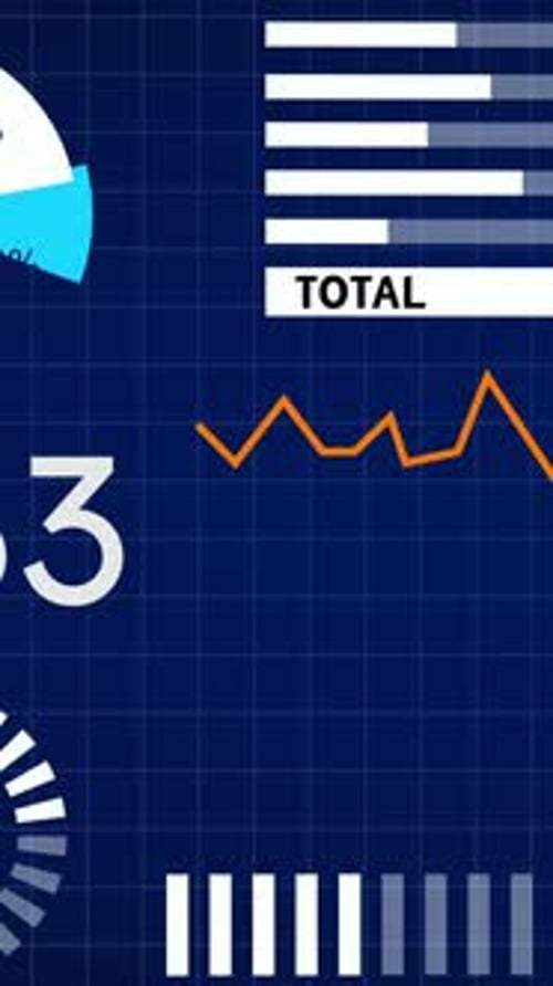 Animated Infographic Elements for Data Statistics Display