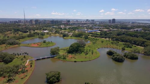 Parque da Cidade Sarah Kubitschek em Brasília Vista aérea do Brasil